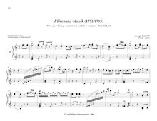 Partition No.14 en C major, pièces pour mécanique orgue, Haydn, Joseph