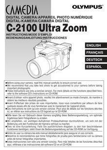 Notice Appareil Photo numériques Olympus  C-2100 Ultra ZOOM