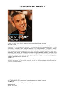 GEORGE CLOONEY what else ?