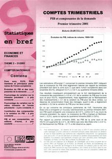31/01 STATISTIQUES EN BREF - ECONOMIE ET FINANCES