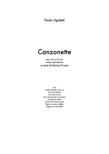 Partition complète, Canzonette a 2 voci, Ugoletti, Paolo