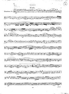 Partition viole de gambe, quatuor No.2 pour flûte et cordes, Op.74