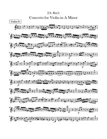 Partition violons II, violon Concerto, Violin Concerto No.1, A minor