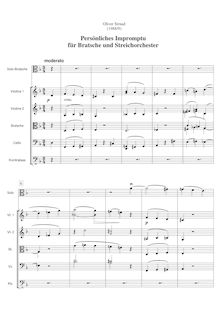 Partition complète, Persönliches Impromptu für Bratsche und Streichorchester