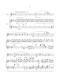 Partition , avec Utmost Delicacy - partition de piano, flûte Sonatina
