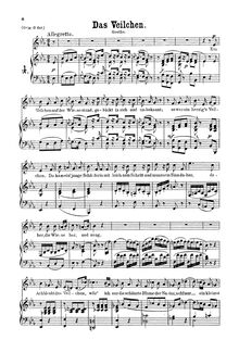 Partition complète (E♭ major), Das Veilchen, G major, Mozart, Wolfgang Amadeus