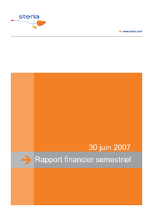 Rapport financier semestriel   30 juin 2007