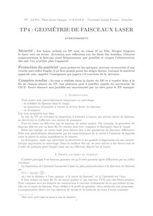 TP L3 Pro Plate forme Optique C E S I R E Université Joseph Fourier Grenoble