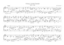 Partition , O Jesu, ist dein Gestalt, BWV 1094, pour Neumeister Collection, BWV 1090-1120