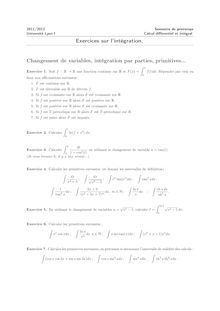 Semestre de printemps Université Lyon I Calcul différentiel et intégral
