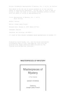 Masterpieces of Mystery, Vol. 1 (of 4) - Ghost Stories