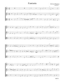 Partition Fantasia VdGS No. 3 - partition complète, fantaisies pour 3 violes de gambe par Edward Blankes