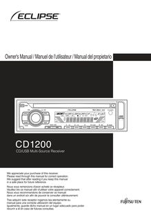 Notice Système de voiture Récepteur CD Fujitsu  ECLIPSE CD1200