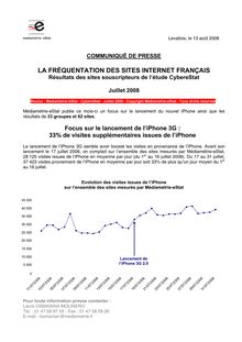 LA FRÉQUENTATION DES SITES INTERNET FRANÇAIS