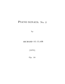 Partition complète, Piano Sonata No.2, St. Clair, Richard