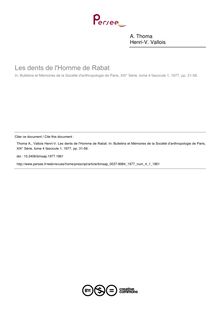 Les dents de l Homme de Rabat - article ; n°1 ; vol.4, pg 31-58