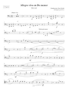 Partition basson 1/2, Allegro vivo, C minor, Tchaikovsky, Pyotr