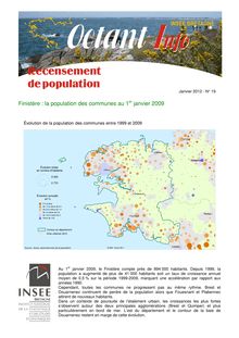 Finistère : la population des communes au 1er janvier 2009 (Octant Info nº 19)