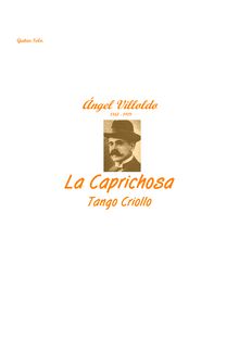 Partition complète, La Caprichosa, Tango Criollo, Villoldo, Ángel Gregorio