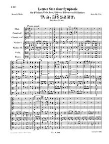 Partition complète, Symphony No.52, Finale einer Sinfonie ; Presto assai