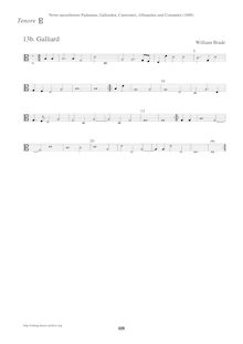 Partition ténor en C3 clef, Newe ausserlesene Paduanen, Galliarden, Cantzonen, Allmand und Couranten