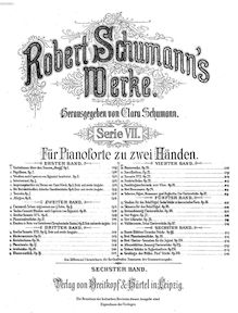 Partition complète, Bunte Blätter, Schumann, Robert par Robert Schumann