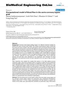 Computational model of blood flow in the aorto-coronary bypass graft