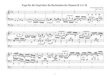 Partition complète, Fuge über B-A-C-H, Fugue on B-A-C-H ; Fugue on the name Bach