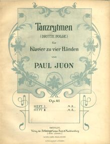 Partition Color covers, Tanzrhythmen, Books VI et VII, Juon, Paul