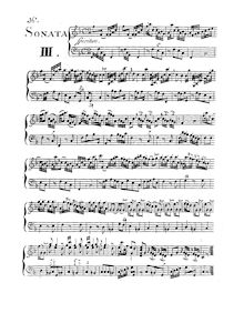 Partition sonates 3, 4 et 6, 6 violon sonates, Guerini, Francesco