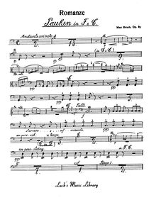Partition timbales, Romanze pour viole de gambe et orchestre, Romanze F-Dur für Bratsche und OrchesterRomance in F major for viola and orchestra