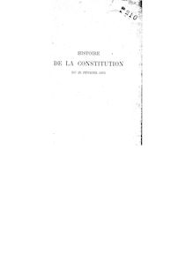Histoire de la Constitution du 25 février 1875 / Louis Blanc