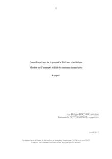 Rapport interopérabilité 2017