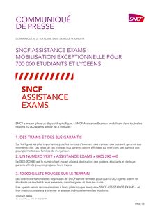 SNCF assistance exams