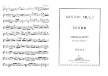 Partition parties complètes, 2 corde quatuors, Spohr, Louis par Louis Spohr