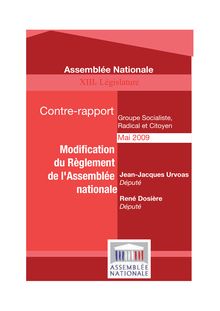Contre-rapport Modification du Règlement de l Assemblée nationale