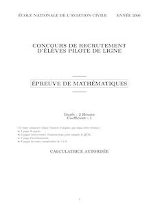 Mathématiques 2006 ENAC