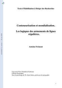 Conteneurisation et mondialisation.Les - [tel-00356713, v1 ...