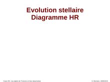 Evolution stellaire Diagramme HR
