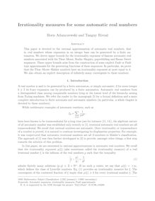 Irrationality measures for some automatic real numbers