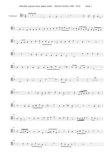 Partition Trombone 3 , partie, Symphoniae sacrae I, Op.6, Schütz, Heinrich