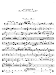 Partition Trombone 1, 2, 3, Tuba, pour Water Goblin, Vodník, Der Wassermann
