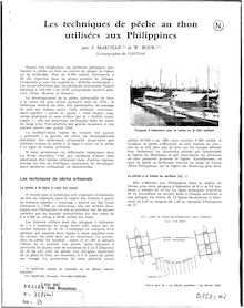 Les techniques de pêche au thon  utilisées aux Philippines