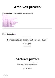 Archives privées Archives privées