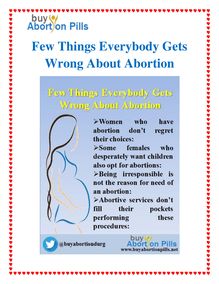 Few Things Everybody Gets Wrong About Abortion
