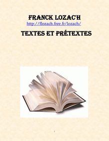FRanck Lozac h Textes et Prétextes