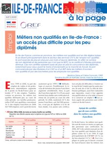 Métiers non qualifiés en Ile-de-France : un accès plus difficile pour les peu  diplômés