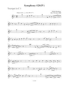Partition trompette 1, Symphony No.20, B-flat major, Rondeau, Michel