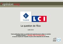 La Question de l Eco - Tilder/LCI OpinionWay - 05/07/2013