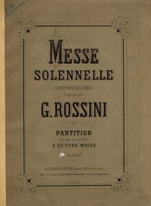 Partition couverture couleur, Petite messe solennelle, Rossini, Gioacchino